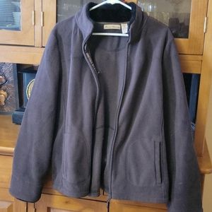 Brown with black edging coat